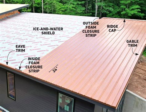 attaching metal roof to house|installation instructions for metal roofing.